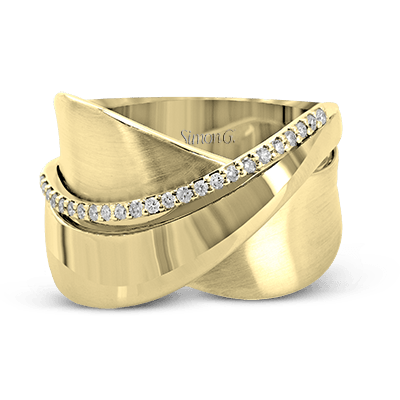 Clio Fashion Ring In 18k Gold With Diamonds - Simon G. Jewelry