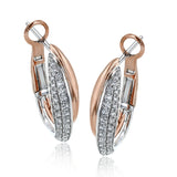 Clio Hoop Earrings in 18k Gold with Diamonds - Simon G. Jewelry