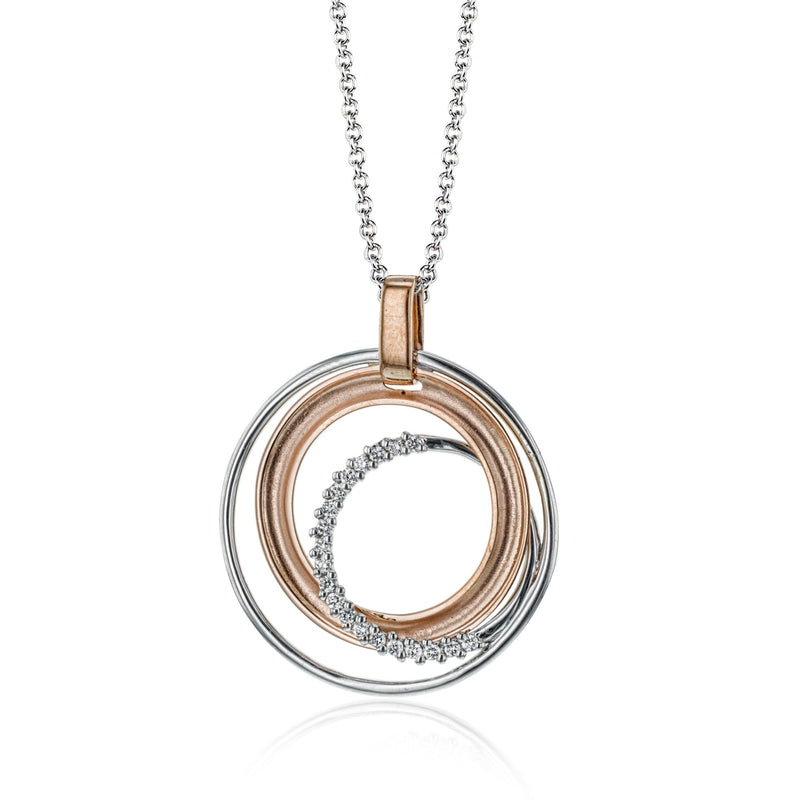 Clio Pendant Necklace in 18k Gold with Diamonds - Simon G. Jewelry