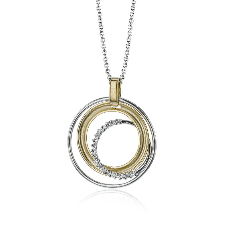 Clio Pendant Necklace in 18k Gold with Diamonds - Simon G. Jewelry