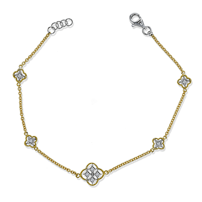 Clover Bracelet in 18k Gold with Diamonds - Simon G. Jewelry