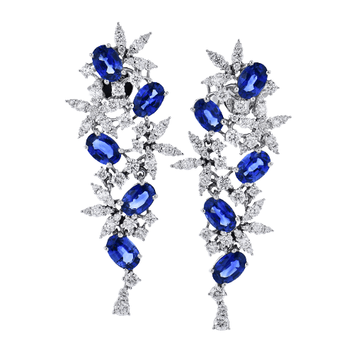 Color Earring in 18k Gold with Diamonds - Simon G. Jewelry