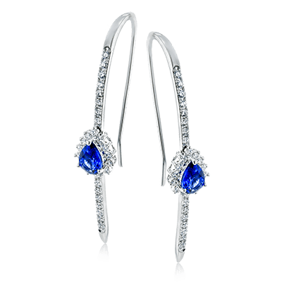 Color Earring in 18k Gold with Diamonds - Simon G. Jewelry