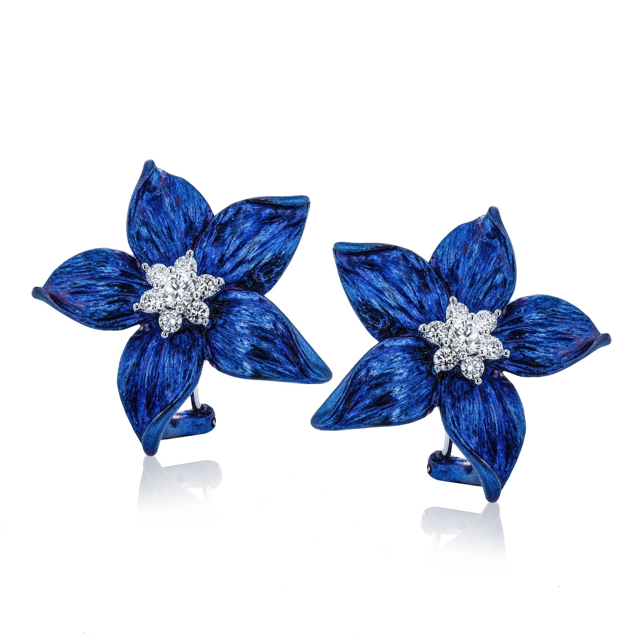 Color Earring in 18k Gold with Diamonds - Simon G. Jewelry