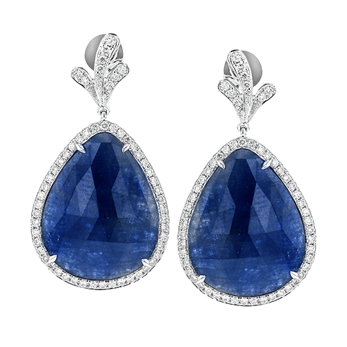 Color Earrings in 18k Gold with Diamonds - Simon G. Jewelry