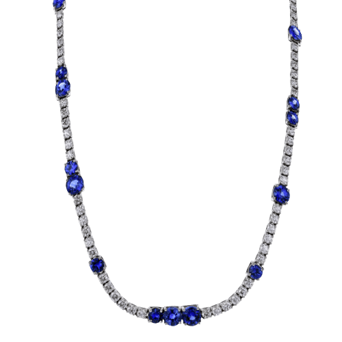 Color Necklace in 18k Gold with Diamonds - Simon G. Jewelry