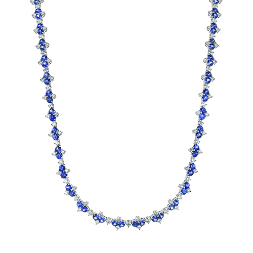 Color Necklace in 18k Gold with Diamonds - Simon G. Jewelry