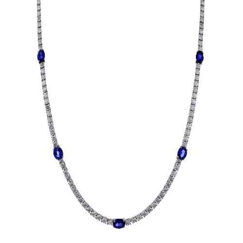 Color Necklace in 18k Gold with Diamonds - Simon G. Jewelry