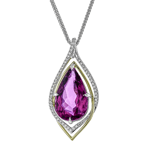 Color Pendant in 18k Gold with Diamonds - Simon G. Jewelry