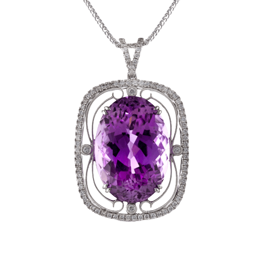 COLOR PENDANT IN 18K GOLD WITH DIAMONDS - Simon G. Jewelry