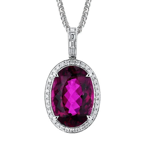 Color Pendant in 18k Gold with Diamonds - Simon G. Jewelry