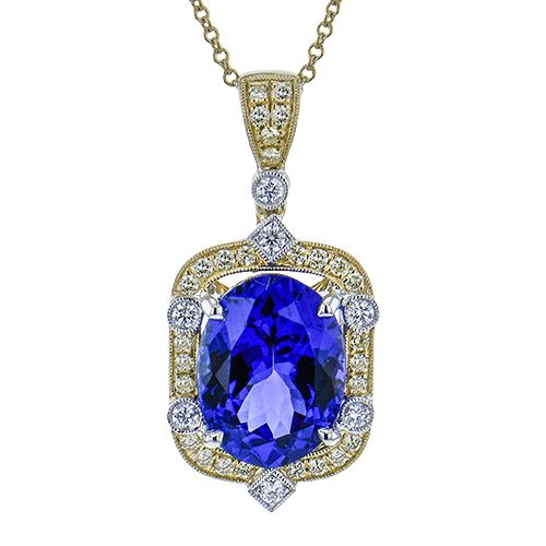 Color Pendant in 18k Gold with Diamonds - Simon G. Jewelry