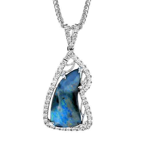 Color Pendant in 18k Gold with Diamonds - Simon G. Jewelry