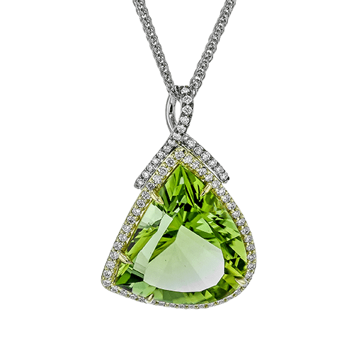 Color Pendant in 18k Gold with Diamonds - Simon G. Jewelry