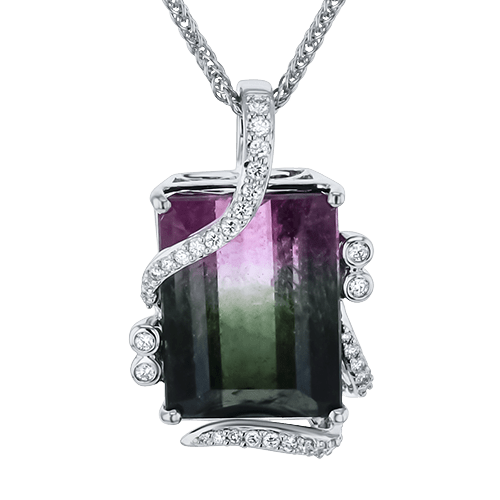 Color Pendant in 18k Gold with Diamonds - Simon G. Jewelry