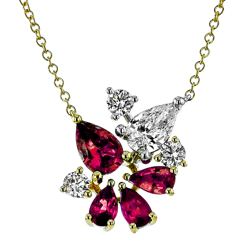 Color Pendant in 18k Gold with Diamonds - Simon G. Jewelry