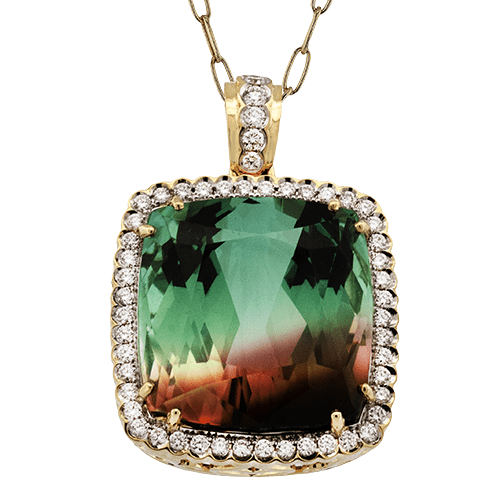 Color Pendant in 18k Gold with Diamonds - Simon G. Jewelry