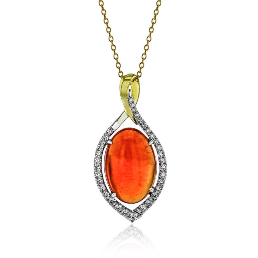 Color Pendant in 18k Gold with Diamonds - Simon G. Jewelry