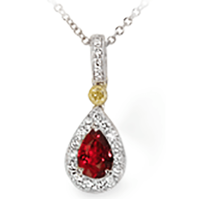 Color Pendant in 18k Gold with Diamonds - Simon G. Jewelry