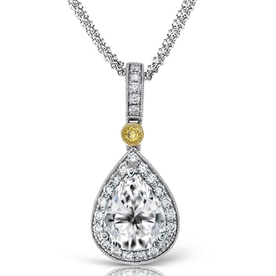 Color Pendant in 18k Gold with Diamonds - Simon G. Jewelry