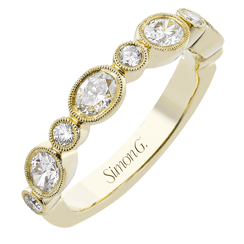 Color Ring in 18k Gold with Diamonds - Simon G. Jewelry
