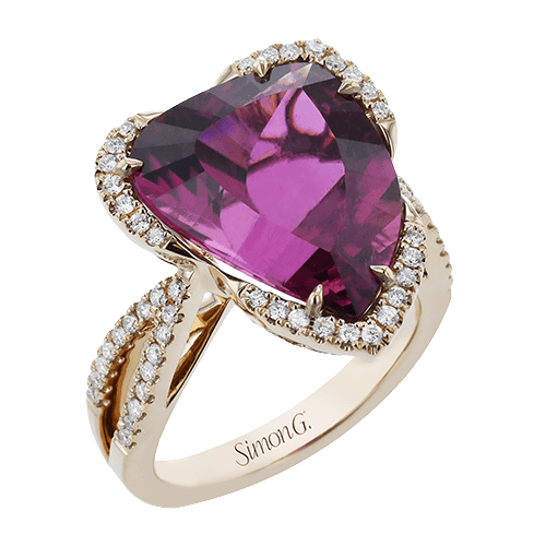 Color Ring in 18k Gold with Diamonds - Simon G. Jewelry