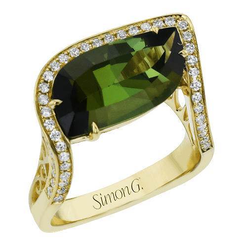 Color Ring in 18k Gold with Diamonds - Simon G. Jewelry