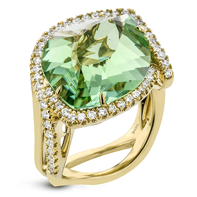 Color Ring in 18k Gold with Diamonds - Simon G. Jewelry