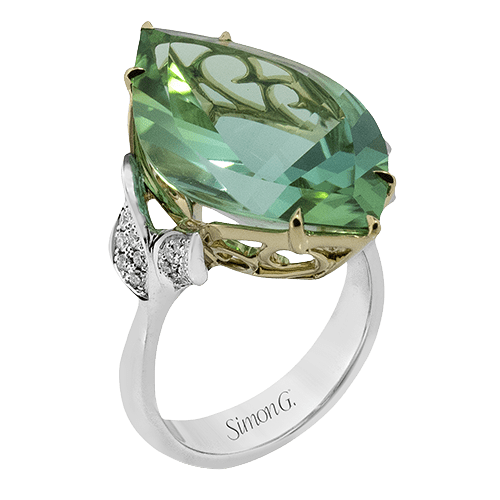 Color Ring in 18k Gold with Diamonds - Simon G. Jewelry