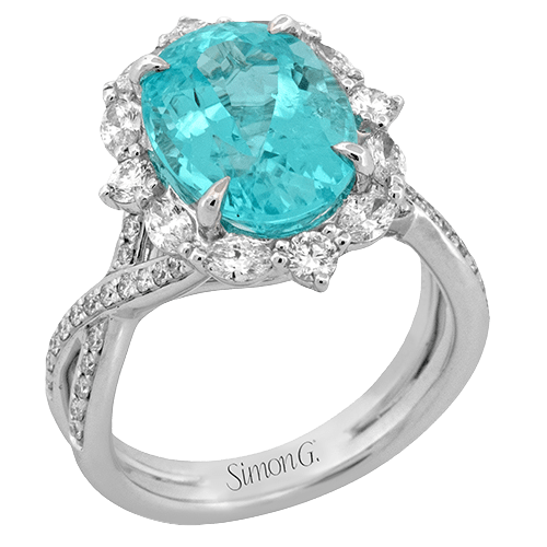 Color Ring in 18k Gold with Diamonds - Simon G. Jewelry