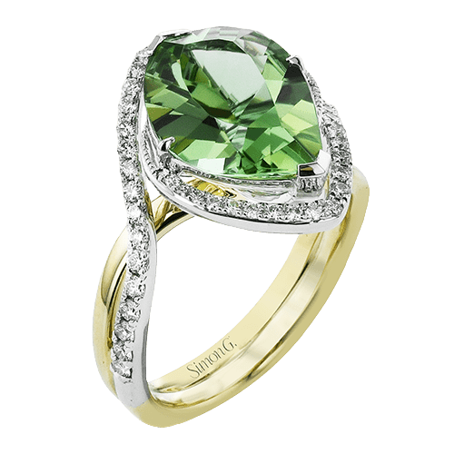 Color Ring in 18k Gold with Diamonds - Simon G. Jewelry