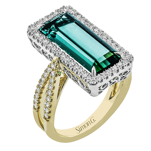 Color Ring in 18k Gold with Diamonds - Simon G. Jewelry
