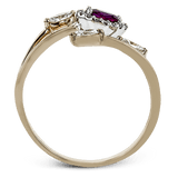 Color Ring in 18k Gold with Diamonds - Simon G. Jewelry