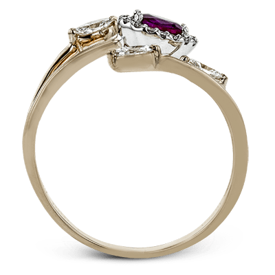 Color Ring in 18k Gold with Diamonds - Simon G. Jewelry