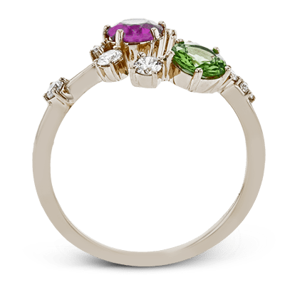 Color Ring in 18k Gold with Diamonds - Simon G. Jewelry