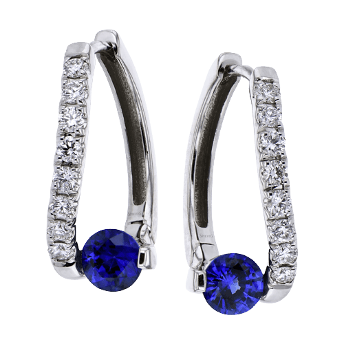 Colored Gemstone and Diamond Drop Earring - Simon G. Jewelry