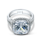 Cushion - cut Halo Engagement Ring in 18k Gold with Diamonds - Simon G. Jewelry