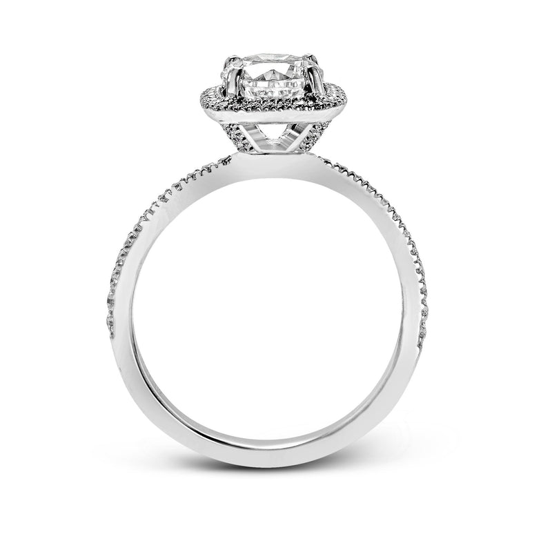 Cushion - Cut Halo Engagement Ring In 18k Gold With Diamonds - Simon G. Jewelry