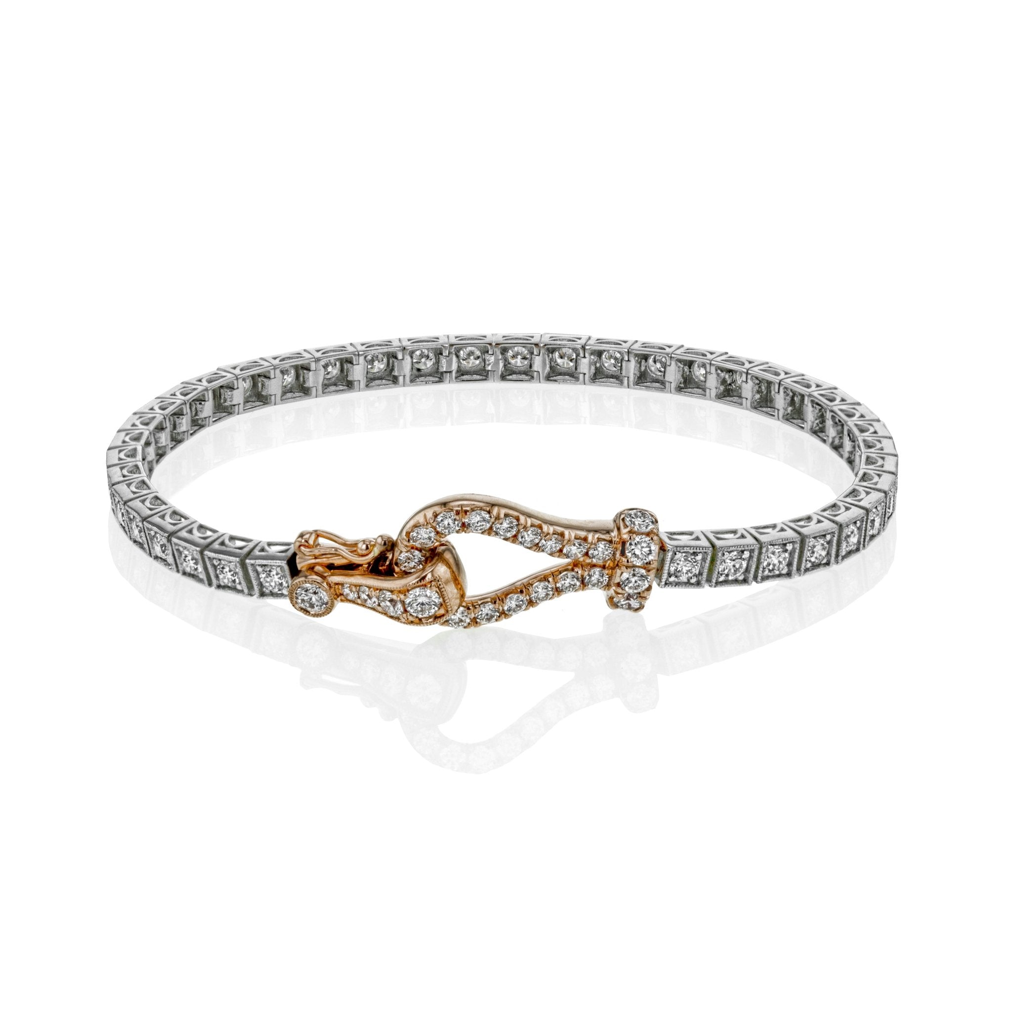 Diamond Buckle Bracelet - 3 Carats - Simon G. Jewelry