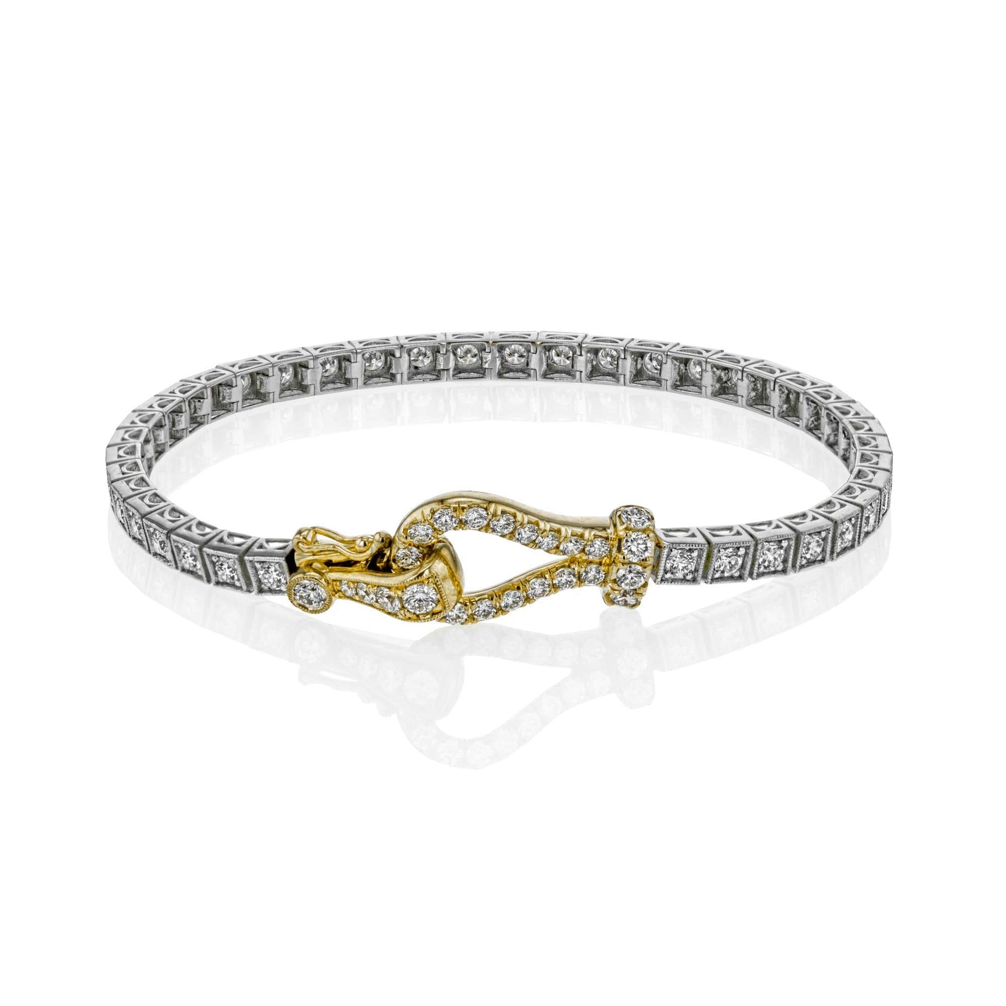 Diamond Buckle Bracelet - 3 Carats - Simon G. Jewelry