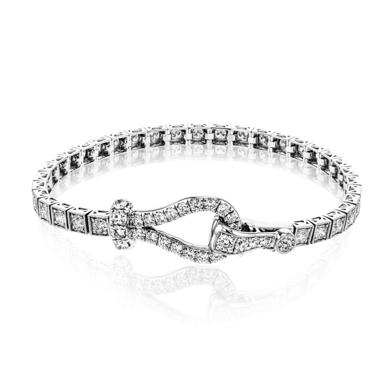 Diamond Buckle Bracelet - 5 Carats - Simon G. Jewelry