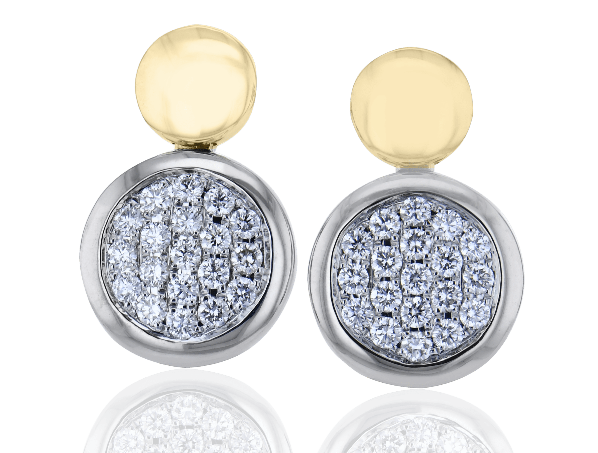 Diamond Cluster Drop Earrings in 18k Gold - Simon G. Jewelry