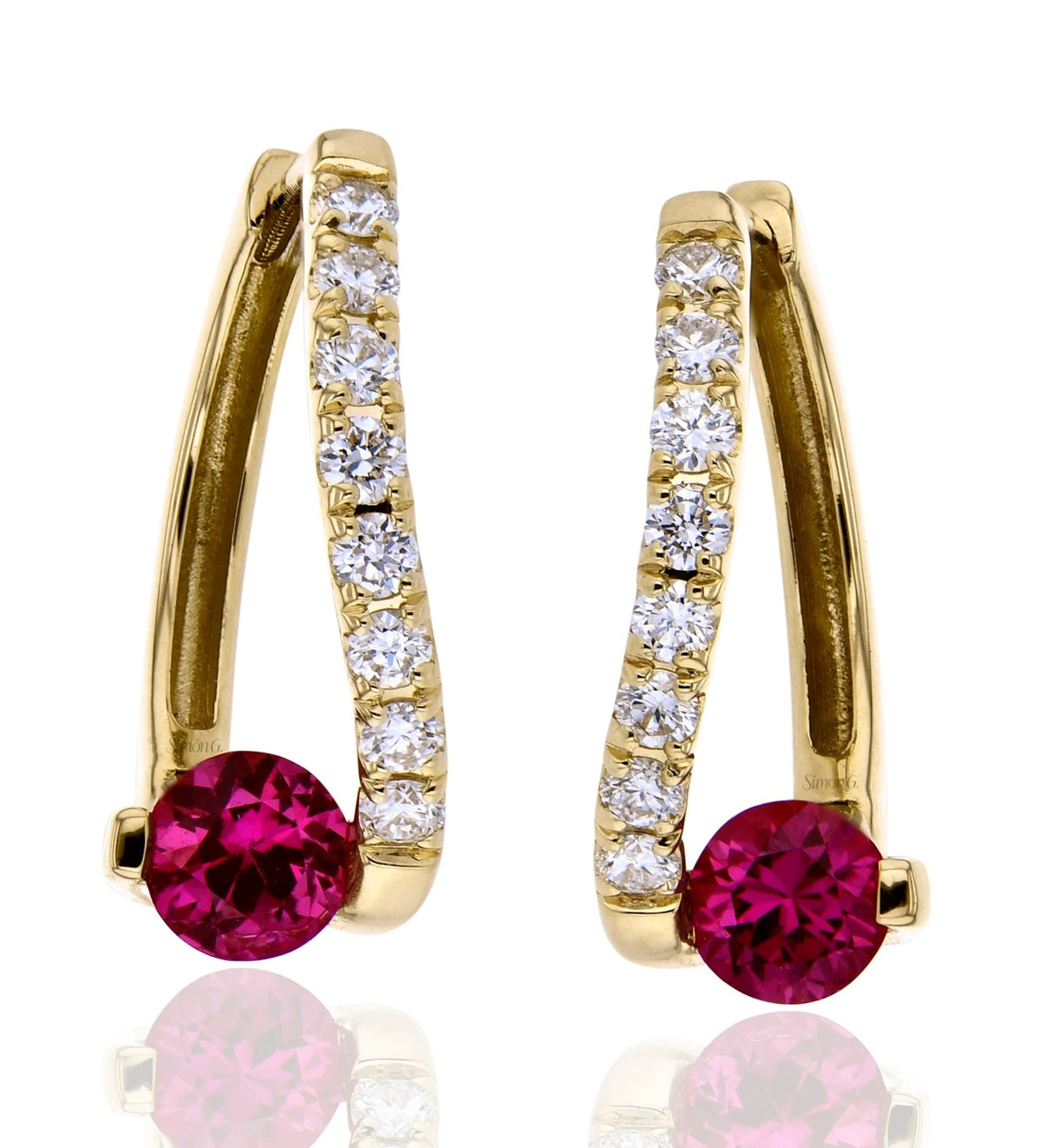 Diamond & Color Gemstone Drop Earrings - Simon G. Jewelry