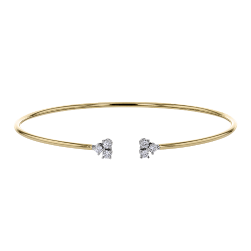 Diamond Open Cuff Bangle in 18k gold - Simon G. Jewelry