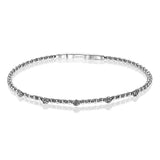 Diamond Station Bangle in 18k Gold with Diamonds - Simon G. Jewelry