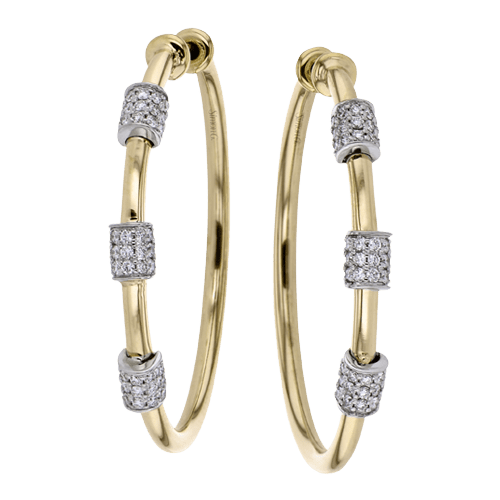Diamond Station Hoop Earring - Simon G. Jewelry