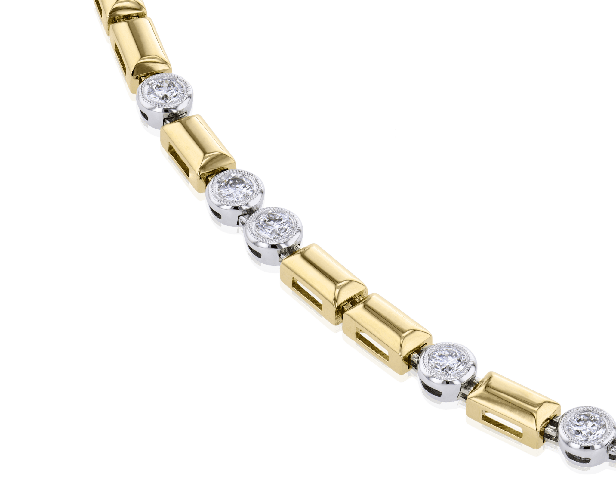 Diamond Station Link Necklace in 18k Gold - Simon G. Jewelry