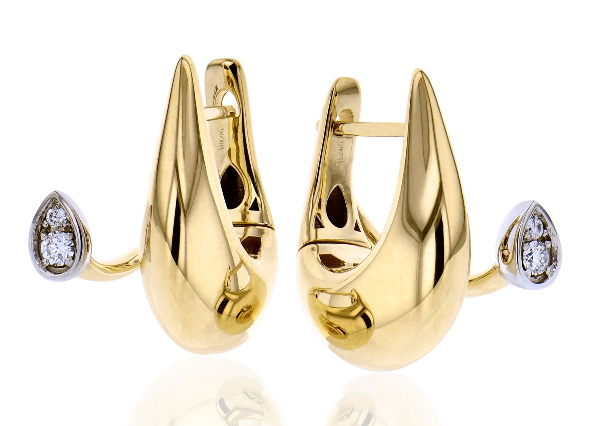 Double Illusion Diamond Hoop Earrings - Simon G. Jewelry