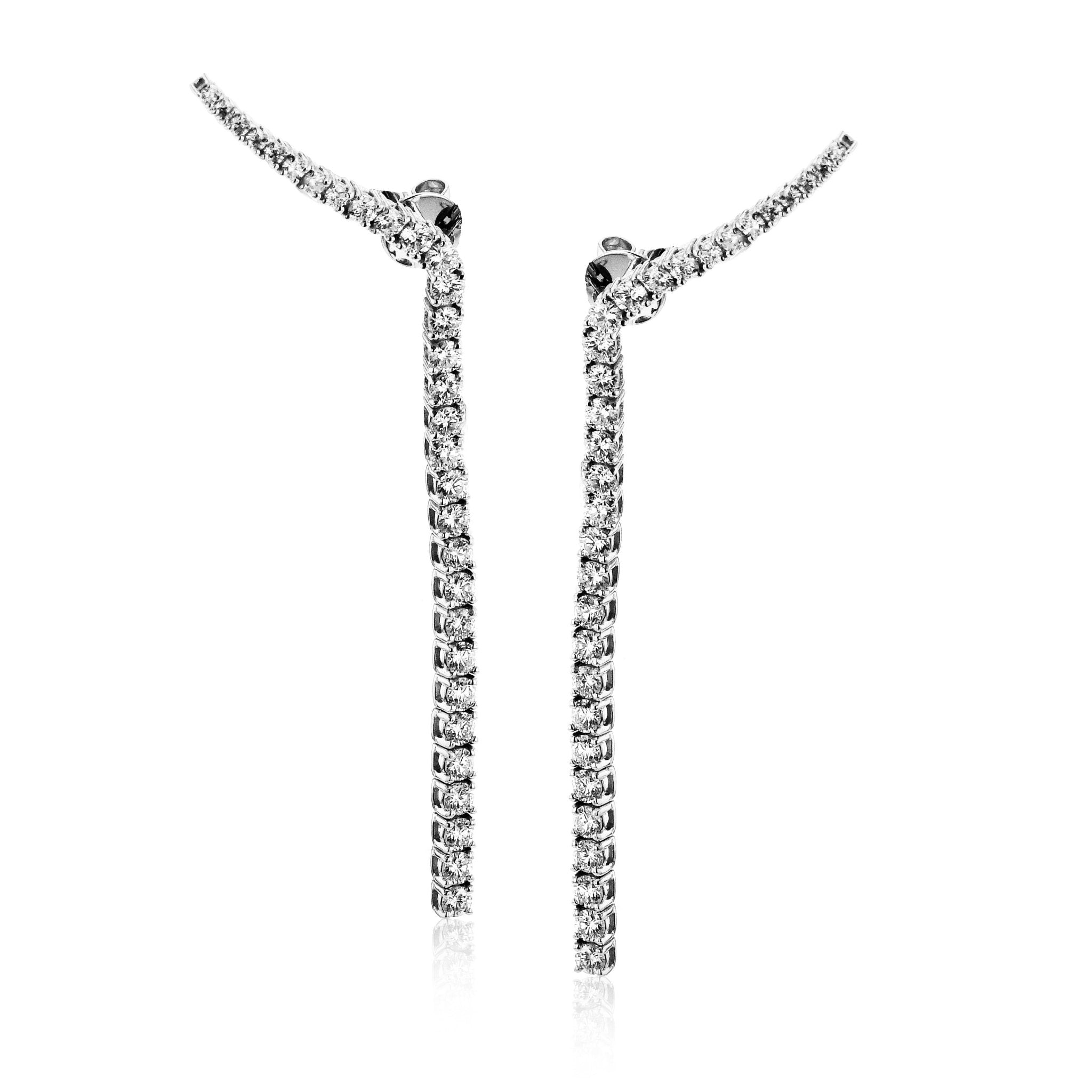 Drop Earring in 18k Gold with Diamonds - Simon G. Jewelry