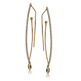 Drop Earrings in 18k Gold with Diamonds - Simon G. Jewelry